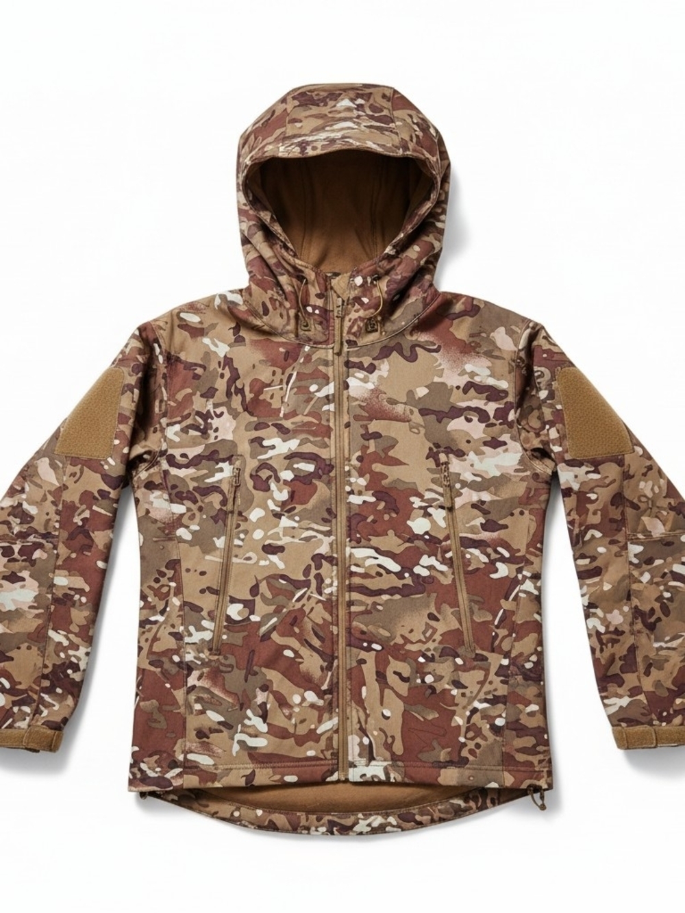 FREE SOLDIER Camouflage Hooded Military Jacket Full Zip XL Men's